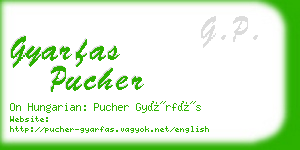 gyarfas pucher business card